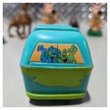 Vintage Style Scooby Doo Lot Mystery Machine, Scooby, Scrappy Wind-Up Toy, Car Figures 8pcs
