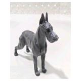 Great Dane Collector Lot - Large Standing Great Dane Statue, Small Standing Great Dane Figurine, Reclining Dog Figure, Wall Hook Decor
