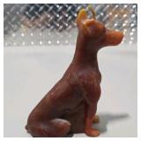 Great Dane Dog Decor Lot Ceramic Dog Figurines, Brass Hanging Mobile, Doberman Style Candle