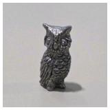 Silver Tone Mini Figurines 5 Pc Owl Bear Monkeys cow  Animal Lot