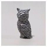 Silver Tone Mini Figurines 5 Pc Owl Bear Monkeys cow  Animal Lot