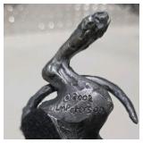 Signed L.M. Peterson Dog Sculpture Lot 3 Pc Numbered Art Figures Great Dane