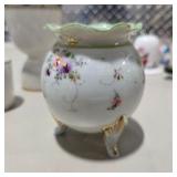 Vintage Porcelain Pottery Decor Lot w Japan Bell, Vase, Mugs, Elf, Christmas