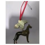 Great Dane Collector Holiday Decor Lot Welcome Sign, Christmas Stocking, Ornaments, Wall Decor