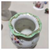 Vintage Porcelain Pottery Decor Lot w Japan Bell, Vase, Mugs, Elf, Christmas