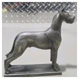 Signed L.M. Peterson Dog Sculpture Lot 3 Pc Numbered Art Figures Great Dane