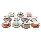 Vintage Bone China Teacup & Saucer Lot Shelley Aynsley Paragon Royal Chelsea England