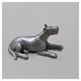 8 Piece Metal Pewter Dog Figurine Lot - Multiple Great Dane Sculptures Variety of Sizes