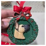 Great Dane Collector Holiday Decor Lot Welcome Sign, Christmas Stocking, Ornaments, Wall Decor