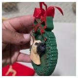 Great Dane Collector Holiday Decor Lot Welcome Sign, Christmas Stocking, Ornaments, Wall Decor