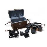 Petri Flex 7 Camera Kit - Lenses, Flash, Filters, Lens Cases & Hard Case