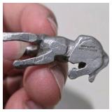 8 Piece Metal Pewter Dog Figurine Lot - Multiple Great Dane Sculptures Variety of Sizes