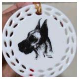 Great Dane Collector Holiday Decor Lot Welcome Sign, Christmas Stocking, Ornaments, Wall Decor