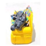 5 Piece Great Dane Lot -  Large Black Sandicast Great Dane, 3 Handmade Great Dane Figures, Standing Black Dog Figurine