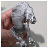 8 Piece Metal Pewter Dog Figurine Lot - Multiple Great Dane Sculptures Variety of Sizes