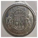 Large World Coin Lot w/ Canadian Silver 50 Cents in Holder - Foreign Coins, Bimetal, Vintage Estate Mix