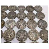 30 WWII Silver War Nickels - 35% Silver Jefferson Nickels - P D S Mint Marks - Over 1.68 Troy Oz Silver