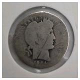 SILVER U.S. COIN LOT – 1967 SPECIAL MINT SET + 10 KENNEDY HALF DOLLARS + 1908 & 1896 BARBER QUARTERS + 1904 BARBER DIME – 90% & 40% SILVER