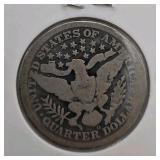 5 Silver Coin Lot - 1895-O Barber Quarter, 1909 Barber Quarter, 1958 Franklin Half, 1967 Kennedy Half, 1954 Roosevelt Dime