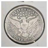 SILVER U.S. COIN LOT – 1967 SPECIAL MINT SET + 10 KENNEDY HALF DOLLARS + 1908 & 1896 BARBER QUARTERS + 1904 BARBER DIME – 90% & 40% SILVER