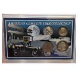 Royal Canadian Mint Coin Set Lot + America’s Obsolete Coin Collection - 1980 & 1989 Canada Sets + Silver Quarter/Dime