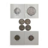 U.S. Silver Coin Lot 1897 Barber Quarter 1958 Franklin Half 1942 Mercury Dime 4 Silver War Nickels Liberty V Nickel