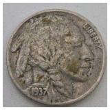 20 Buffalo Nickels - 6 Dated 1935 1936 1937 + 14 Dateless - Vintage Estate Coin Lot