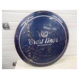 Original Crest liner Richmond IN Convex Button Metal Sign