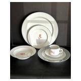 Dansk Tivoli/Concerto 8 Place Settings (5-Pc Each) & 13 1/4 Platter - Rose Motif