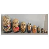 Matryoshka Nesting Dolls - Russian Leaders Portraits, 9-Piece Set