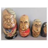 Matryoshka Nesting Dolls - Russian Leaders Portraits, 9-Piece Set