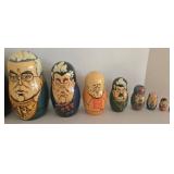 Matryoshka Nesting Dolls - Russian Leaders Portraits, 9-Piece Set