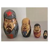 Matryoshka Nesting Dolls - Russian Leaders Portraits, 9-Piece Set