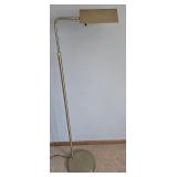 Vintage MCM Brass Floor Lamp with Rectangular Shade - Working