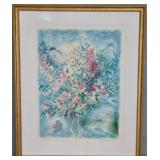 Ira Moskowitz Flowers - Signed Artist Proof Lithograph (Framed)