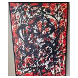 Jackson Pollock Free Form Reproduction - Framed Canvas Print