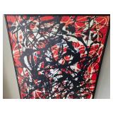 Jackson Pollock Free Form Reproduction - Framed Canvas Print