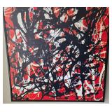 Jackson Pollock Free Form Reproduction - Framed Canvas Print
