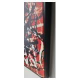 Jackson Pollock Free Form Reproduction - Framed Canvas Print