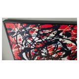 Jackson Pollock Free Form Reproduction - Framed Canvas Print