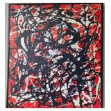 Jackson Pollock Free Form Reproduction - Framed Canvas Print