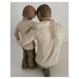 3 Piece Willow Tree Figures & Rustic Lazy Susan