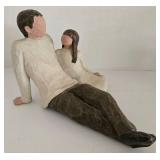 3 Piece Willow Tree Figures & Rustic Lazy Susan