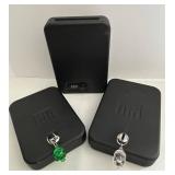 Lock Box Set - 3 Portable Key Storage Boxes with 3-Digit Locks