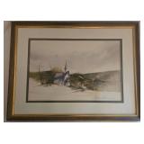 Steve Polomchak Watercolors - Church Landscape, 24 x 18 in