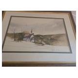 Steve Polomchak Watercolors - Church Landscape, 24 x 18 in
