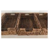 Matching Set of 3 Threshold Storage Basket One New With tags