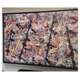 Jackson Pollock BLUE POLES Number 11 Canvas Screen-Print Reproduction