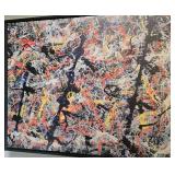 Jackson Pollock BLUE POLES Number 11 Canvas Screen-Print Reproduction