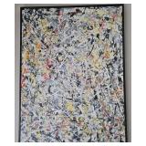 Jackson Pollock WHITE LIGHT Canvas Screen Print Reproduction - 1954